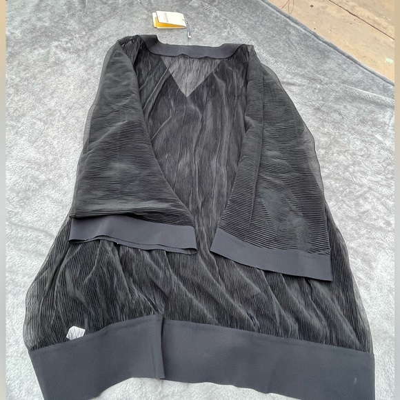 Chiara Boni black sheer made in Italy Long sleeve blouse SZ 12 NWT! - Picture 4 of 4